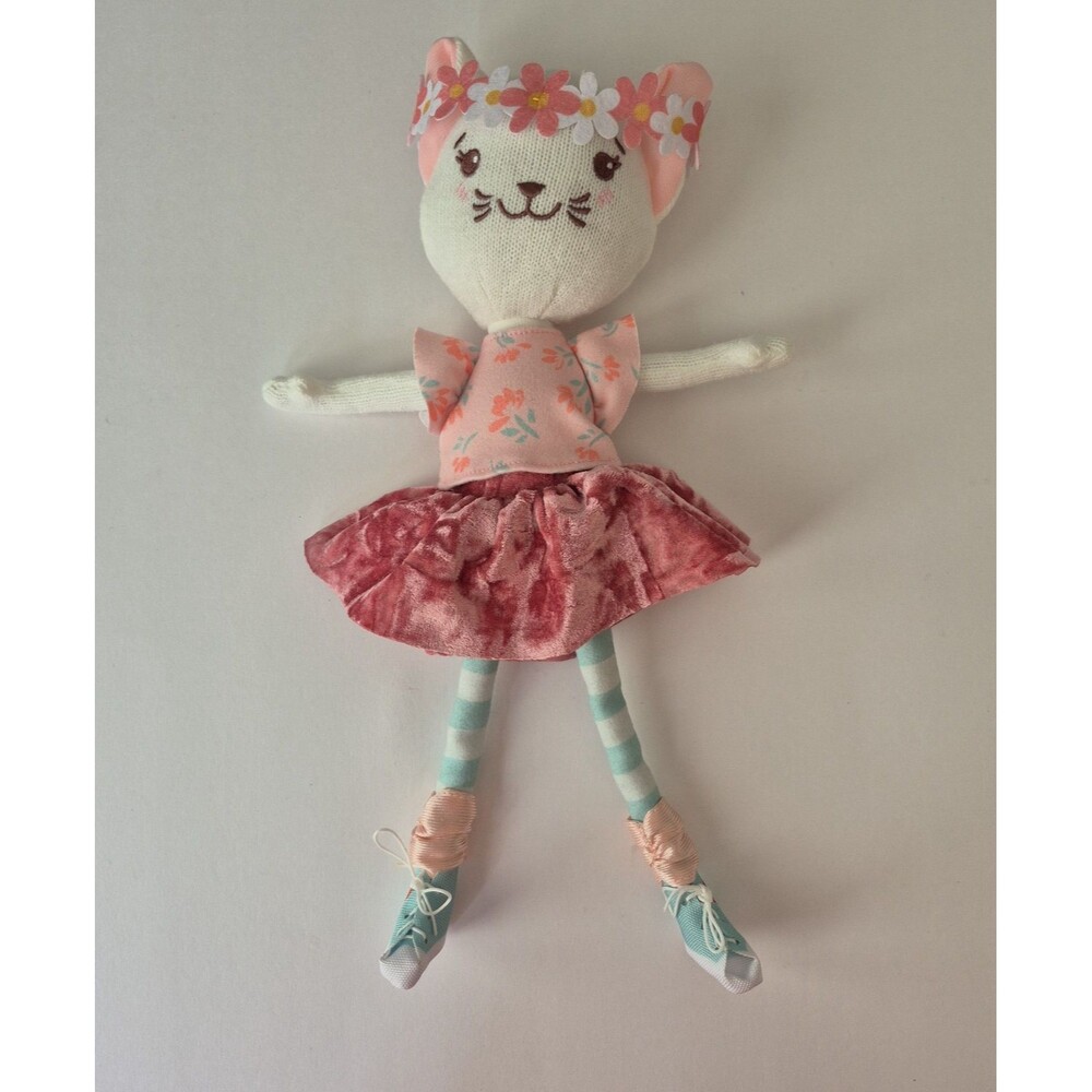 Hopscotch Lane Soft Body Floppy Plush Cleo the Cat Lovey Doll 13 Inches